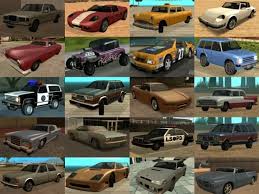 CJ e os membros da Grove Street encostados em um carro