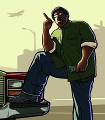Big Smoke fumando um charuto